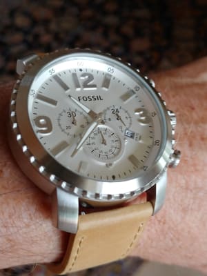 Gage Chronograph Brown Leather Watch 