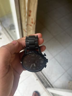 Fossil Nate Chrono Watch Men s Watches in Blue Buckle