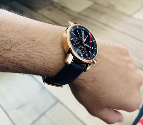 Rhett Chronograph Brown Leather Watch 