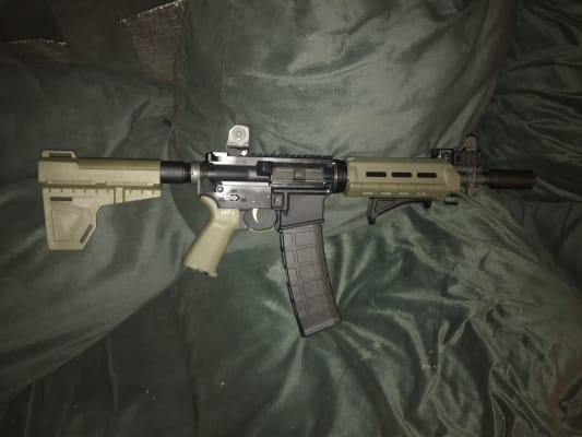 KNS Precision Front Sight Post For AR15 / AR10 Black Hooded Duplex