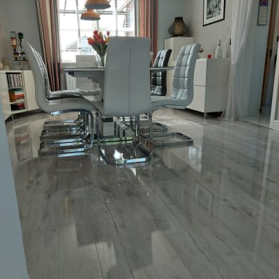 High Gloss Grey Laminate Flooring 2, High Gloss Laminate Flooring B Q