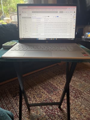 Wooden Folding Table Black Homebase