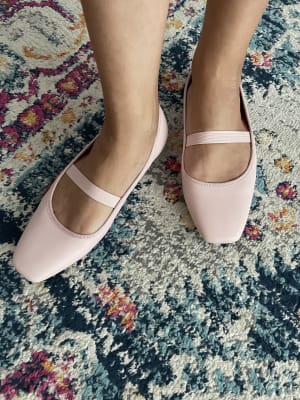 Mary Jane Square-Toe Ballet Flats for Women