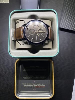 Luther Chronograph Brown Leather Watch 