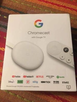 Google Nest Chromecast with Google TV, 4K 60fps HDR Streaming