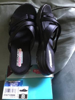 Skechers flex appeal 2.0 start up toe loop sandal (women's) top