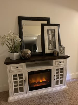 Brown Electric Fireplace Console, Tv Stand Fireplaces At Big Lots