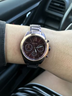 Modern courier midsize chronograph wine stainless steel discount watch
