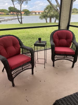Wilson & Fisher Westwood Red 2-Piece Replacement Rocking Chair Cushion Set