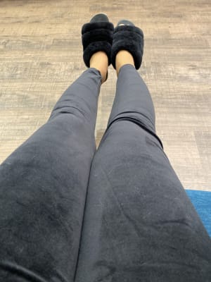 Maternity Full-Panel Velour Leggings