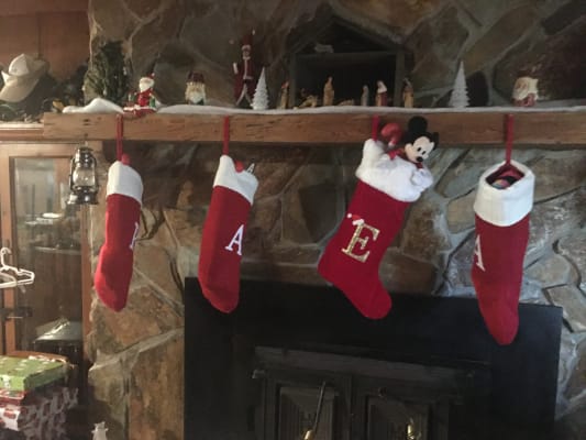Christmas Joy Large Red Knit Monogram Stockings 21″, Y