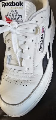 Reebok Women's White & Black Club C Double Sneakers