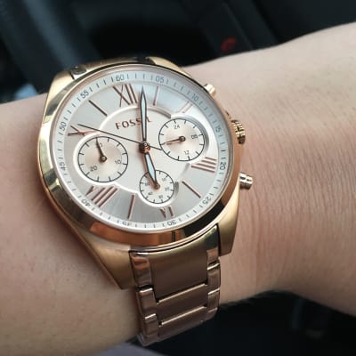 Buy Fossil Modern Courier Rose Gold Strap Casual Watch Bq3377 online