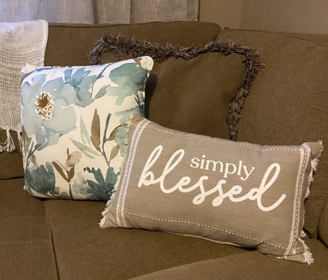 Relax, Rest, Be Blessed - Small Throw Pillow