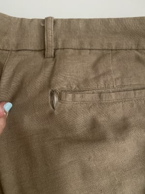 Slim Rotation Linen-Blend Chino Pants