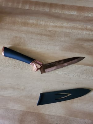 Cook Works Copper 10-Piece Knife & Sheath Set