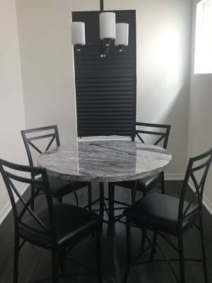 Faux Marble 5 Piece Pub Dining Set, Faux Marble Pub Table And Chairs