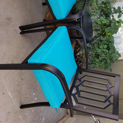 Turquoise Outdoor Box Seat Cushions 2, Teal Outdoor Furniture Cushions
