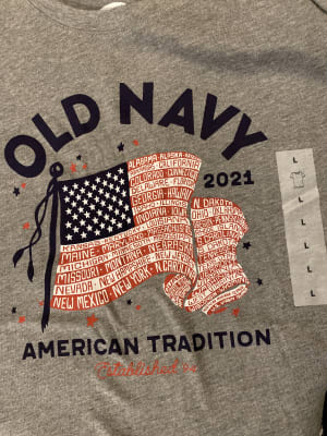 Old Navy is giving new US citizens 2021 flag tees for July 4