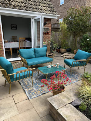 Homebase teal sofa sales