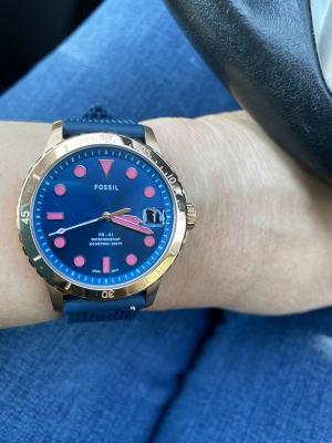 Navy Silicone Watch - ES4743 - Fossil
