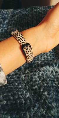 Hand Faux-Cheetah-Hair Leather Watch 