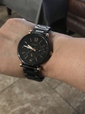 Carlie multifunction black ceramic watch store