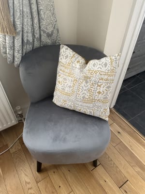 Homebase grey hot sale occasional chair