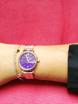 Carlie Mini Three-Hand Pastel-Pink 