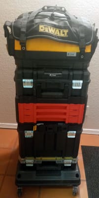 Boîte à outils TSTAK Mobile Box Bundle DeWALT en Plastique, Dimensions 512  x 512 x 708mm