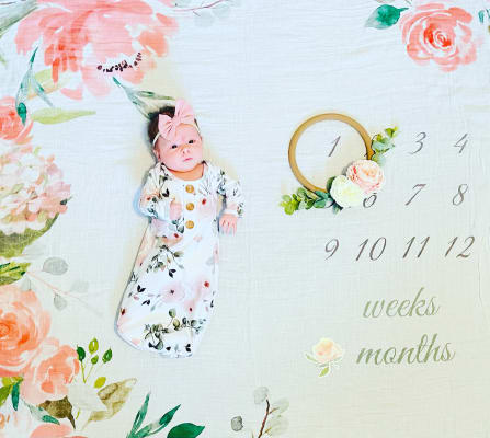 Download Baby Milestone Blanket For Month By Month Pictures Itzy Ritzy