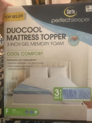 Serta Perfect Sleeper Serta Duocool 3 Gel Memory Foam Mattress Topper