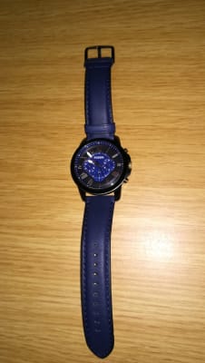 Grant Chronograph Navy Leather Watch 