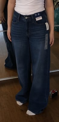 Old Navy Women's 10 High-Waisted Wow Wide-Leg Jeans Campeche Blue 543046  NWT