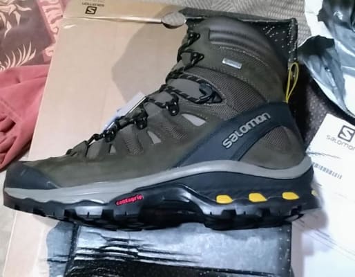 Salomon Men s Quest 4D 3 GTX Hiking Boots Green elliottsboots