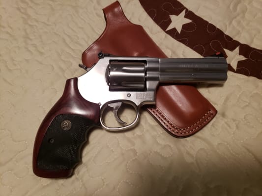 Pachmayr American Legend Grip S&W K, L-Frame Round Butt Charcoal