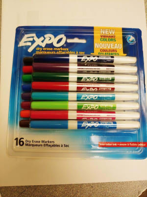 Expo 1921062 Black Low-Odor Fine Point Dry Erase Marker - 36/Box