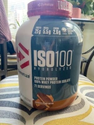  Dymatize ISO100 Hydrolyzed Protein Powder, 100% Whey