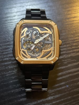 Inscription Automatic Black Leather 