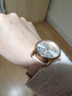 Copeland Three-Hand Nude Leather Watch 