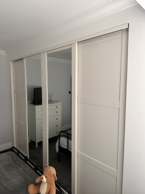 Spacepro Shaker 4 Wardrobe Door Kit White Framed 2x 3 Panel