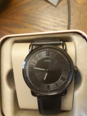 Copeland 42-mm Three-Hand Black Leather 