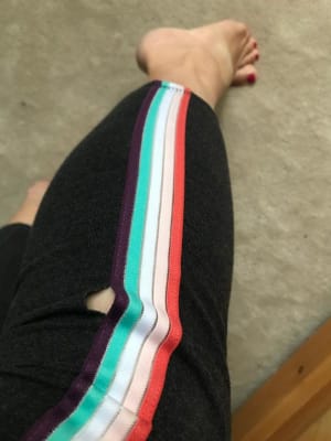 High-Rise Side-Stripe 7/8-Length Balance Yoga Leggings for Women