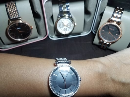 Tillie Three-Hand Stainless Steel Watch 