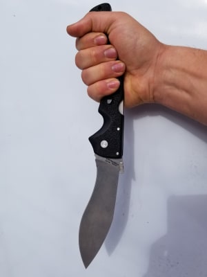 Cold Steel Rajah II Lockback Knife (6 Stonewash AUS-10A) 62JL - Blade HQ
