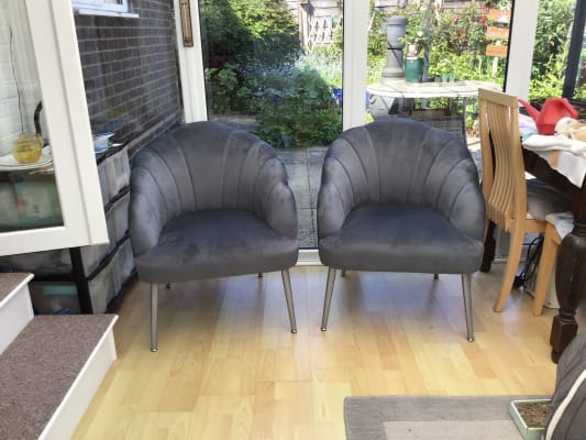 Homebase sophia on sale scallop chair