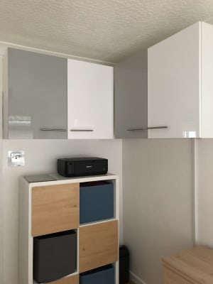 Wickes Orlando Grey Gloss Slab Wall Unit 1000mm Wickes Co Uk