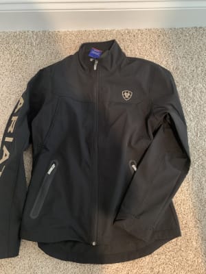 ARIAT Veste softshell imperméable unisexe pour jeunes, Noir/blanc, T-Petit