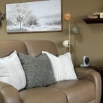 Tricolor Blown Glass Orb and Brass 3 Light LED Floor Lamp - World Market