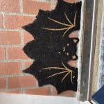 Black and Natural Coir Bat Shaped Doormat - World Market